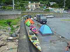 Photo: Camping site at Ginama Fishing Port