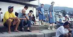 At Futami, a ladies' society made regional specialities for welcome.