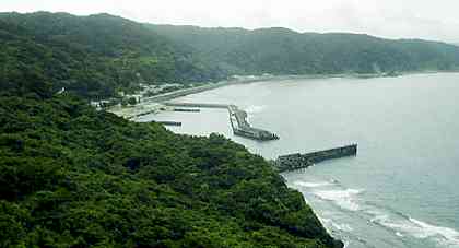 The View of the Ginama Fishing Port.