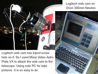webcam wth telescope