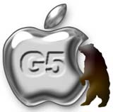 Bear eats G5 Apple