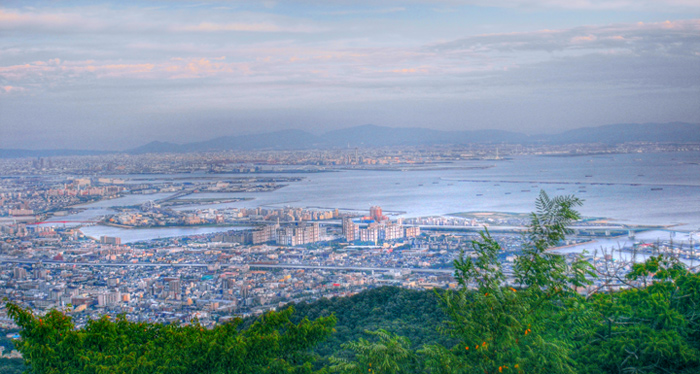風吹岩から大阪湾を望む 風吹岩から大阪湾を望む